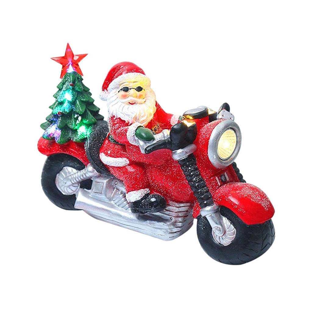 Amazon | LOL-FUN バイクに乗ったライト付きクリスマス